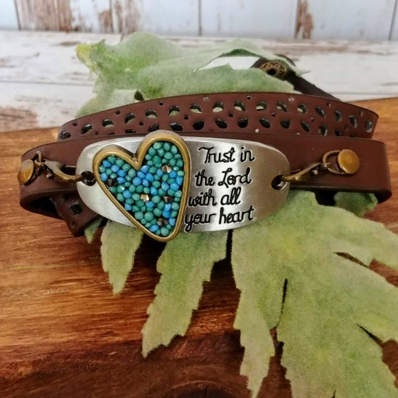 Jewelry - Trust Leather & Turquoise Bracelet